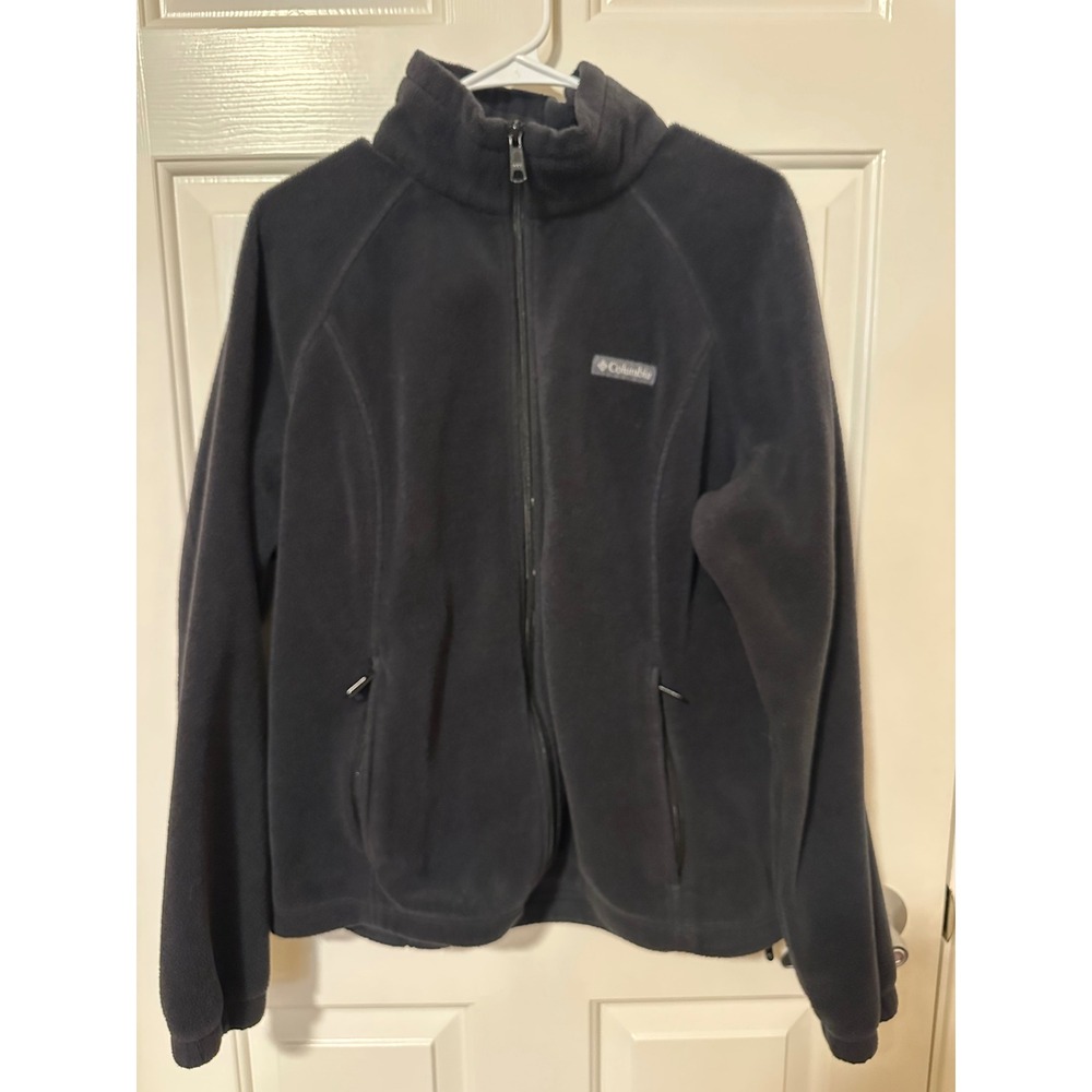 Columbia Fleece Jacket Women XL Black Benton Springs Full Zip WL6439 1372111